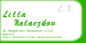 lilla malaczkov business card